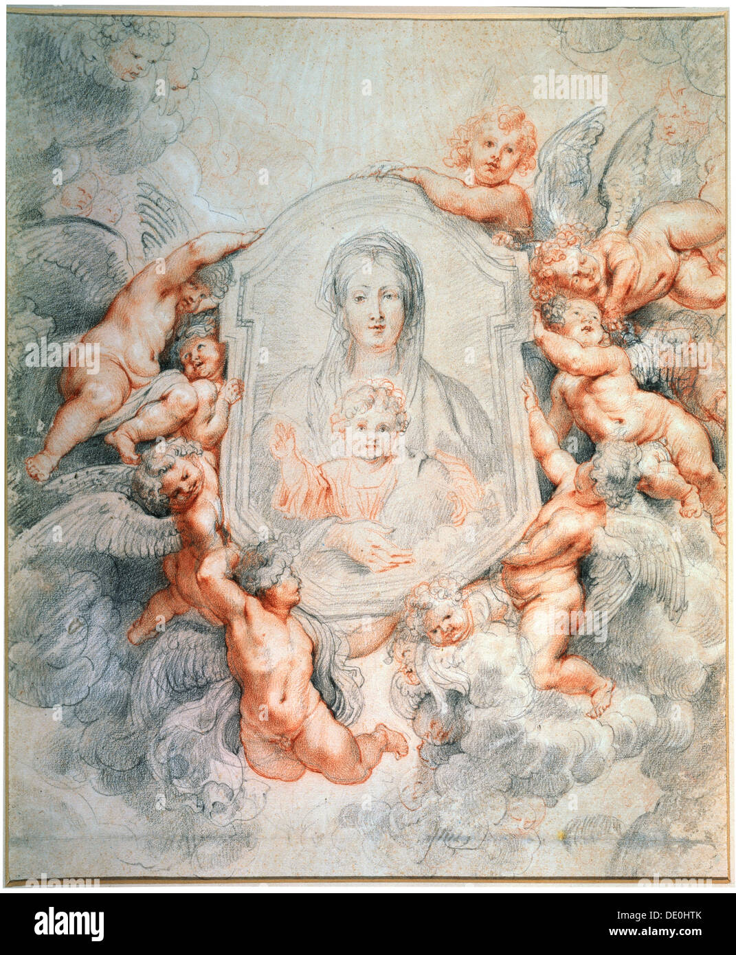"Madonna Adored von Engeln (Madonna della Vallicella), 1608.  Künstler: Rubens Stockfoto
