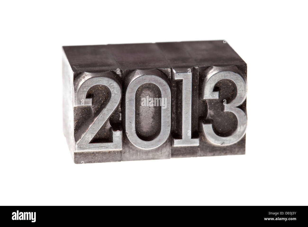 Alten führen Buchstaben bilden die Zahl 2013 Stockfoto