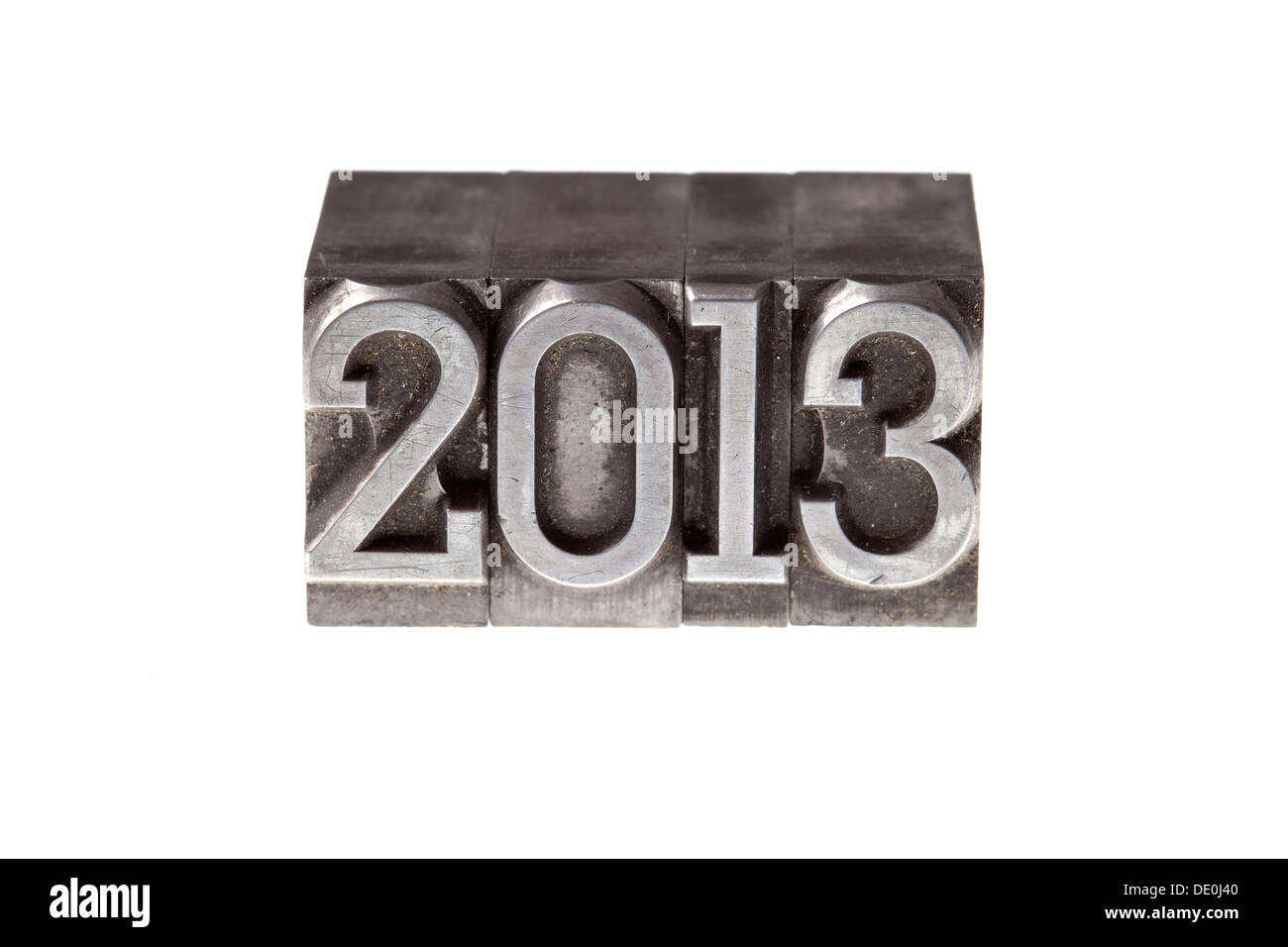 Alten führen Buchstaben bilden die Zahl 2013 Stockfoto