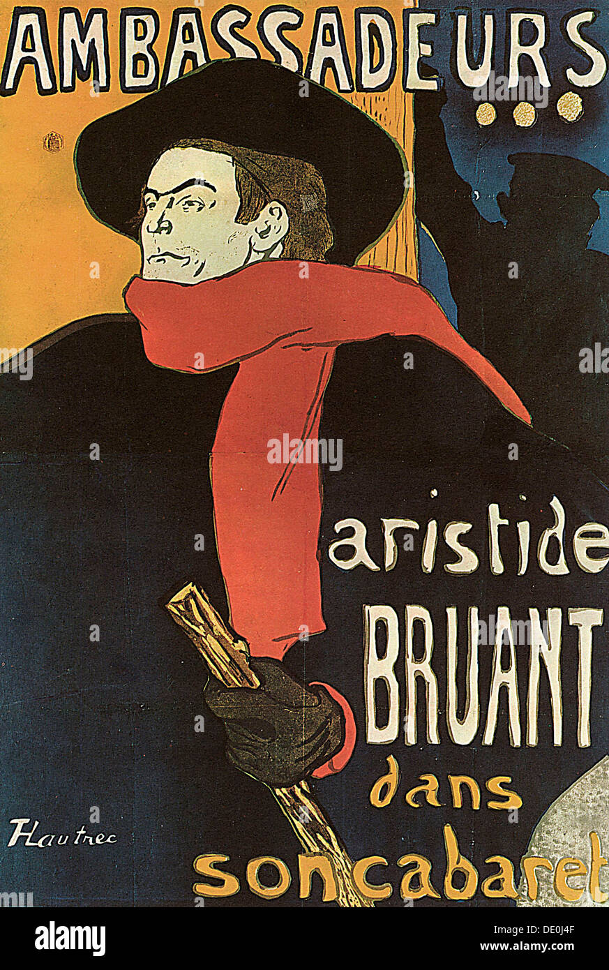 "Bruant in Ambassadeurs", 1892.  Künstler: Henri de Toulouse-Lautrec Stockfoto