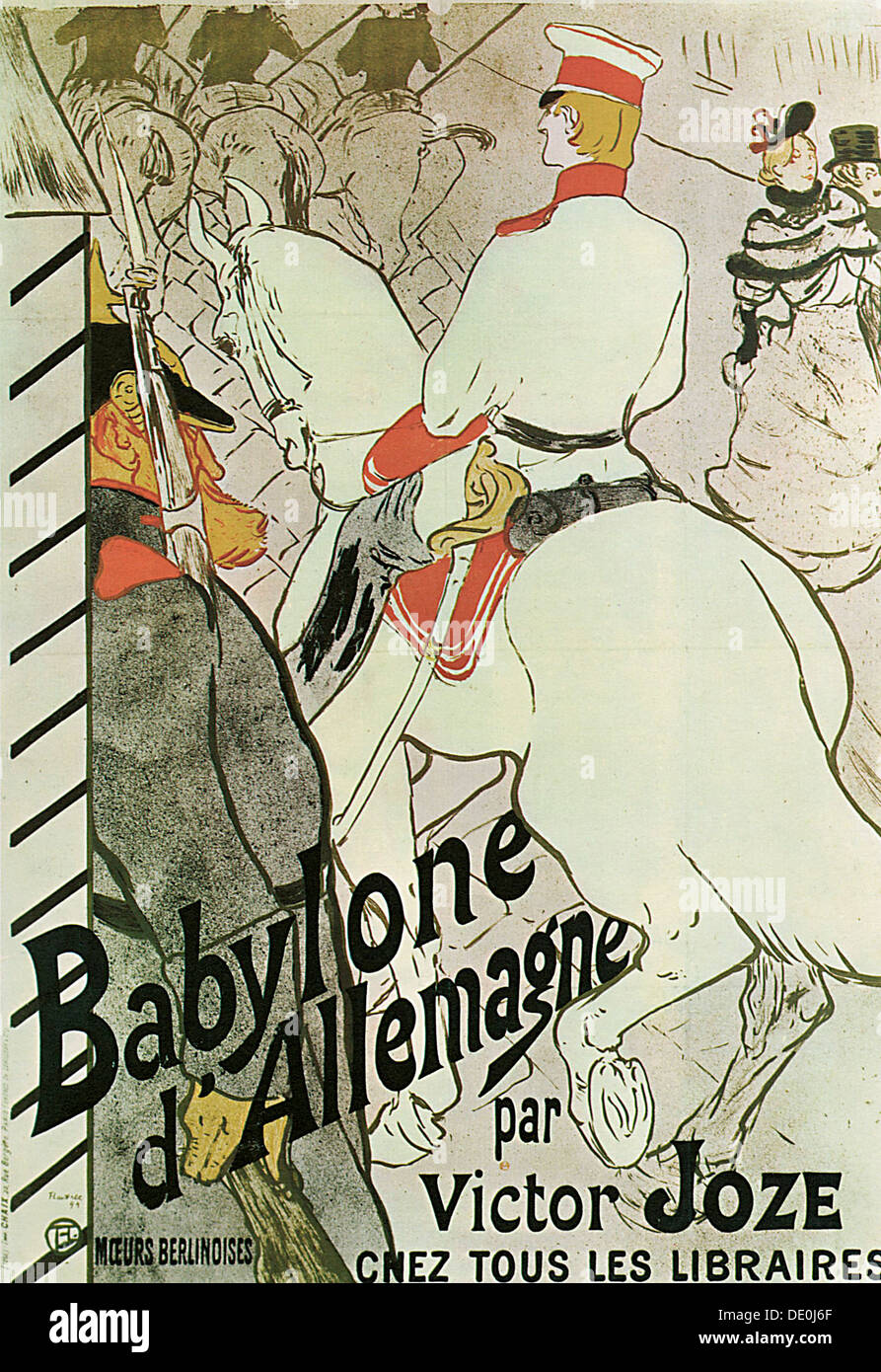 Plakat zu den Buch-Babylone d ' Allemagne von Victor Joze, 1894.  Künstler: Henri de Toulouse-Lautrec Stockfoto