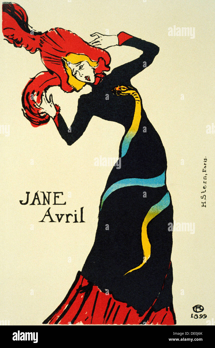 Jane Avril, 1899.  Künstler: Henri de Toulouse-Lautrec Stockfoto