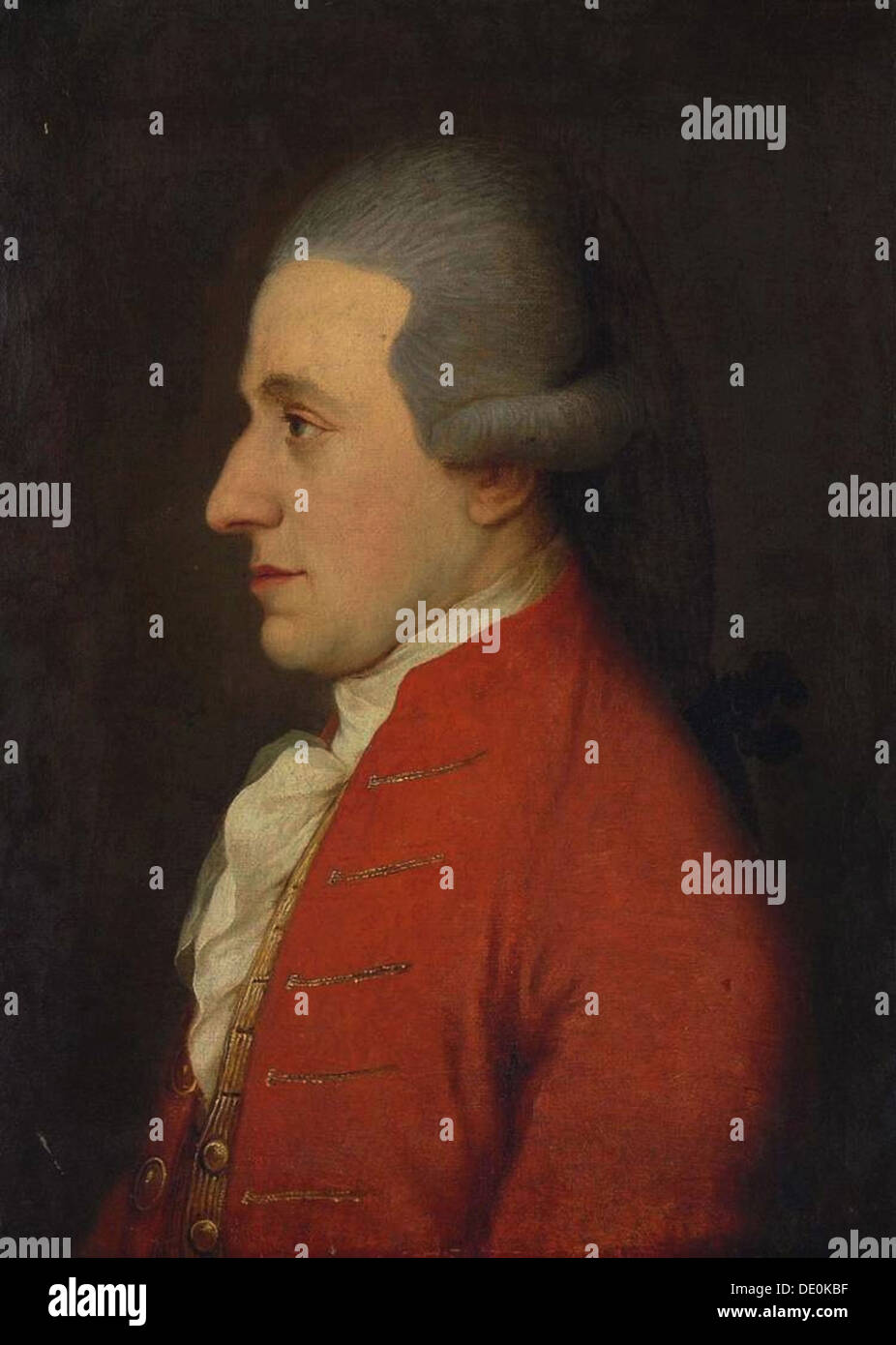 Porträt des Komponisten Wolfgang Amadeus Mozart (Hagenauer Mozart), 1780er Jahren. Künstler: anonym Stockfoto
