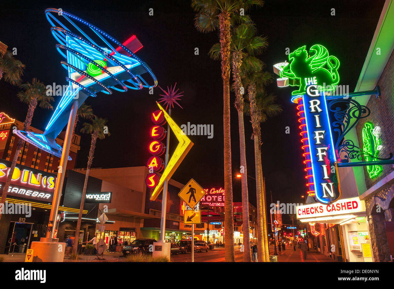 Fremont Street historischen Neon, Las Vegas Stockfoto
