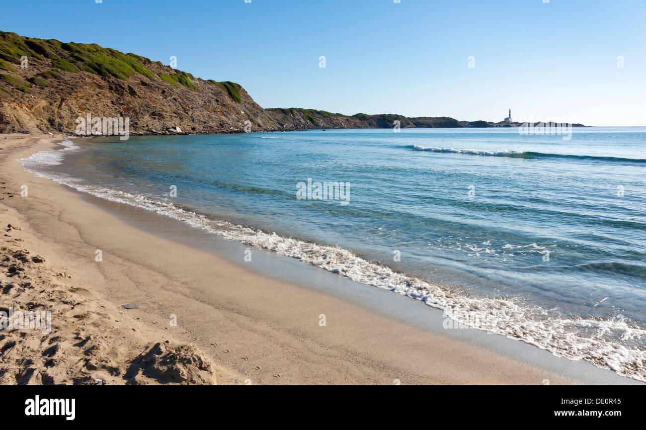Die unberührte Bucht von Cala Presili, Nordosten Menorca, Balearen, Spanien, Süd-Europa, Europa Stockfoto