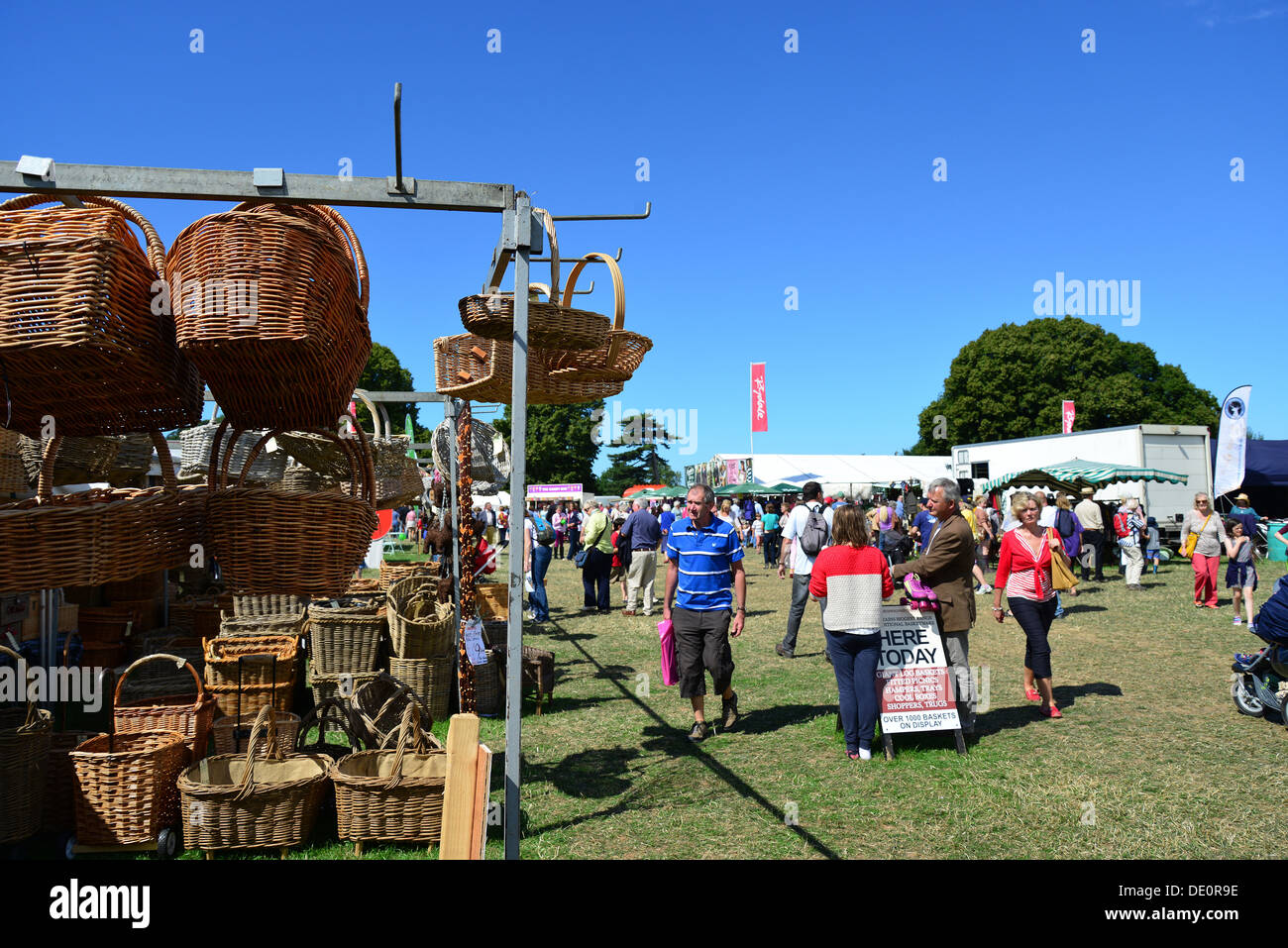 Handwerkliche Stände an der Dunster Agricultural Show, Dunster, Somerset, England, Vereinigtes Königreich Stockfoto