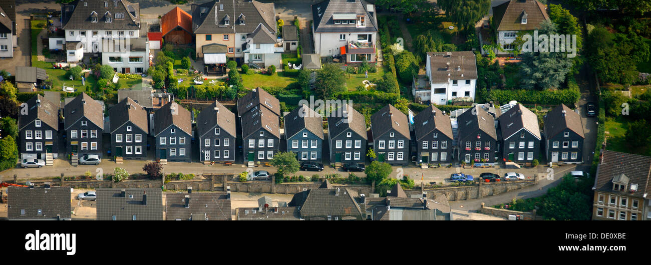 Luftaufnahme, Reihenhäuser, Altstadt, feuchter Marktstadt, North Rhine-Westphalia Stockfoto