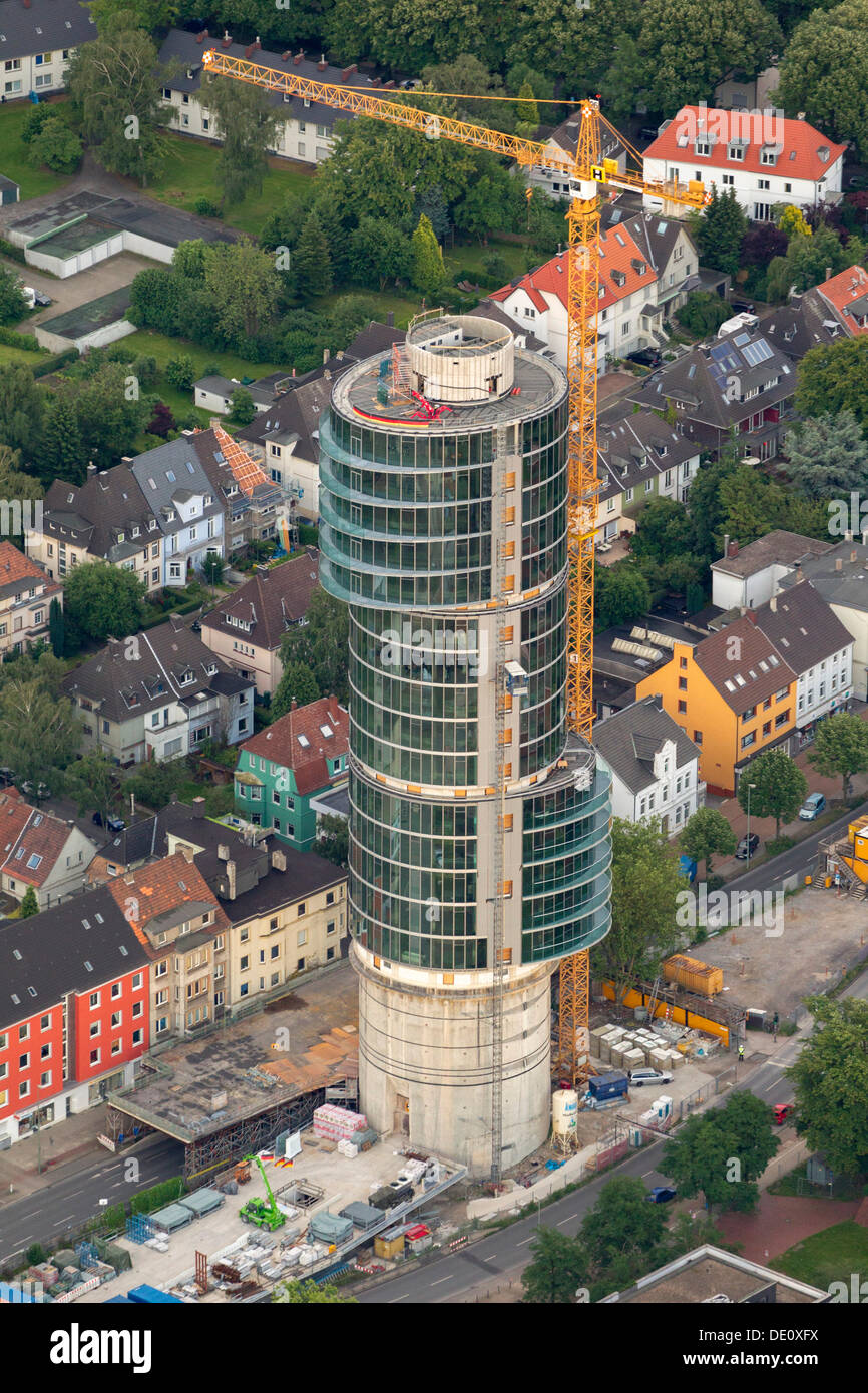 Luftaufnahme, Exzenterturm Turm, Büroturm, Universitaetsstrasse Street, Bochum, Ruhrgebiet, Nordrhein-Westfalen Stockfoto