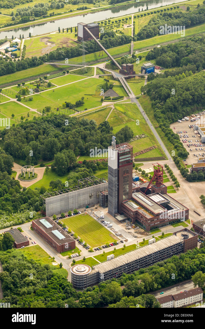 Luftaufnahme, ehemalige Zeche Nordstern Mine, THS, Nordsternpark, Gelsenkirchen, Ruhrgebiet, Nordrhein-Westfalen Stockfoto