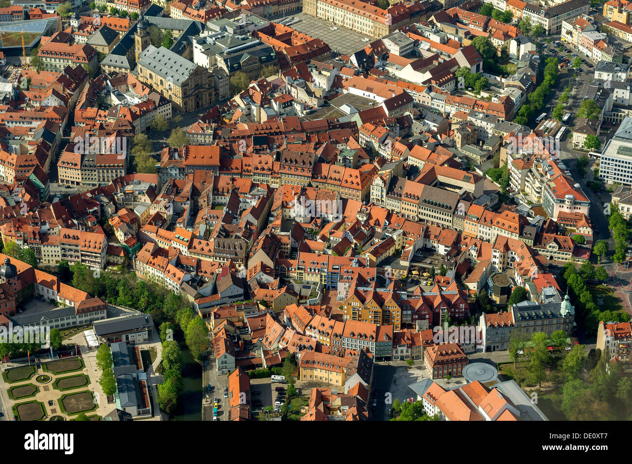 Luftaufnahme, Bamberg, Franken, Oberbayern Stockfoto