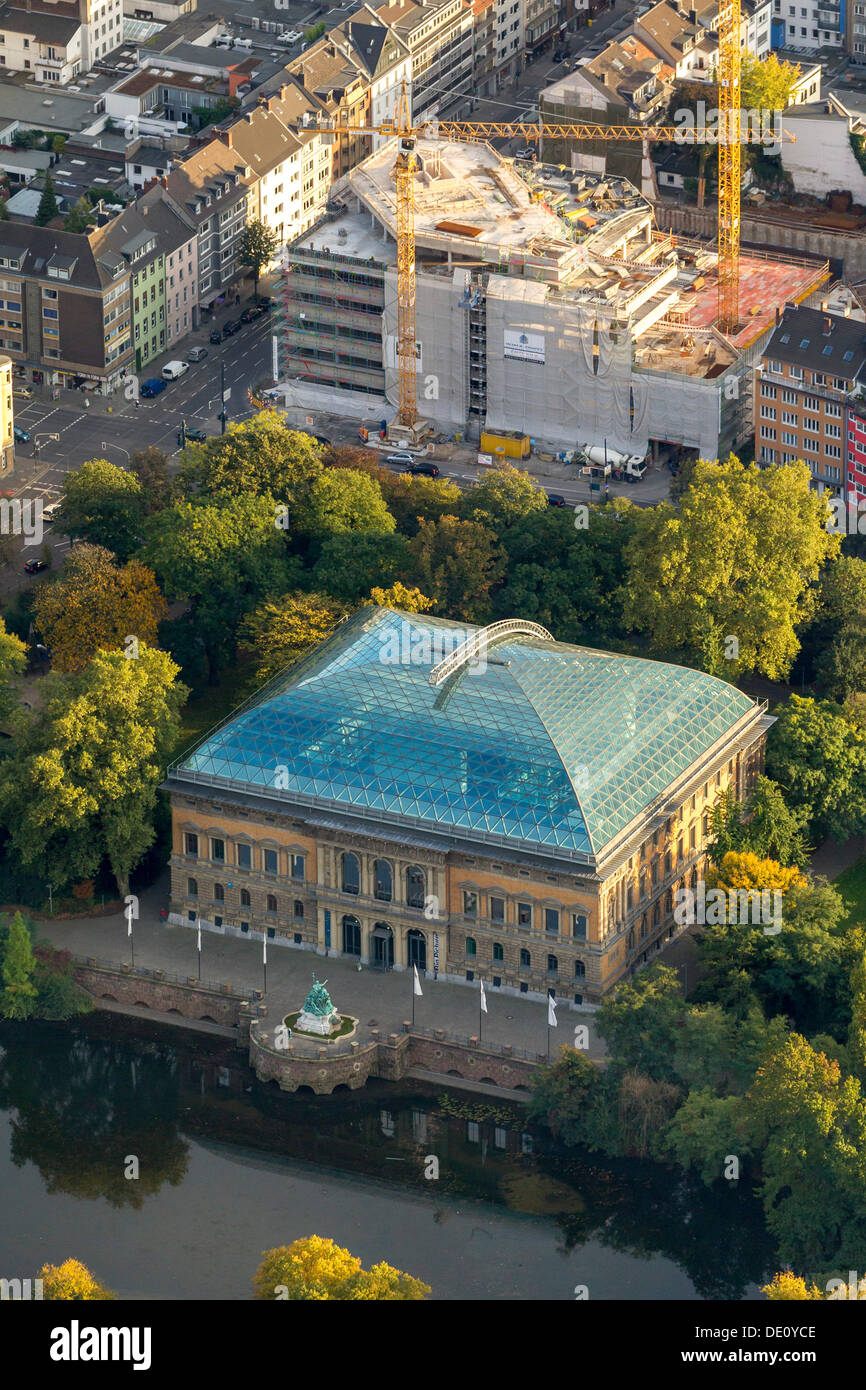 Luftaufnahme, Ständehaus, Gebäude und Kaiserteich Teich