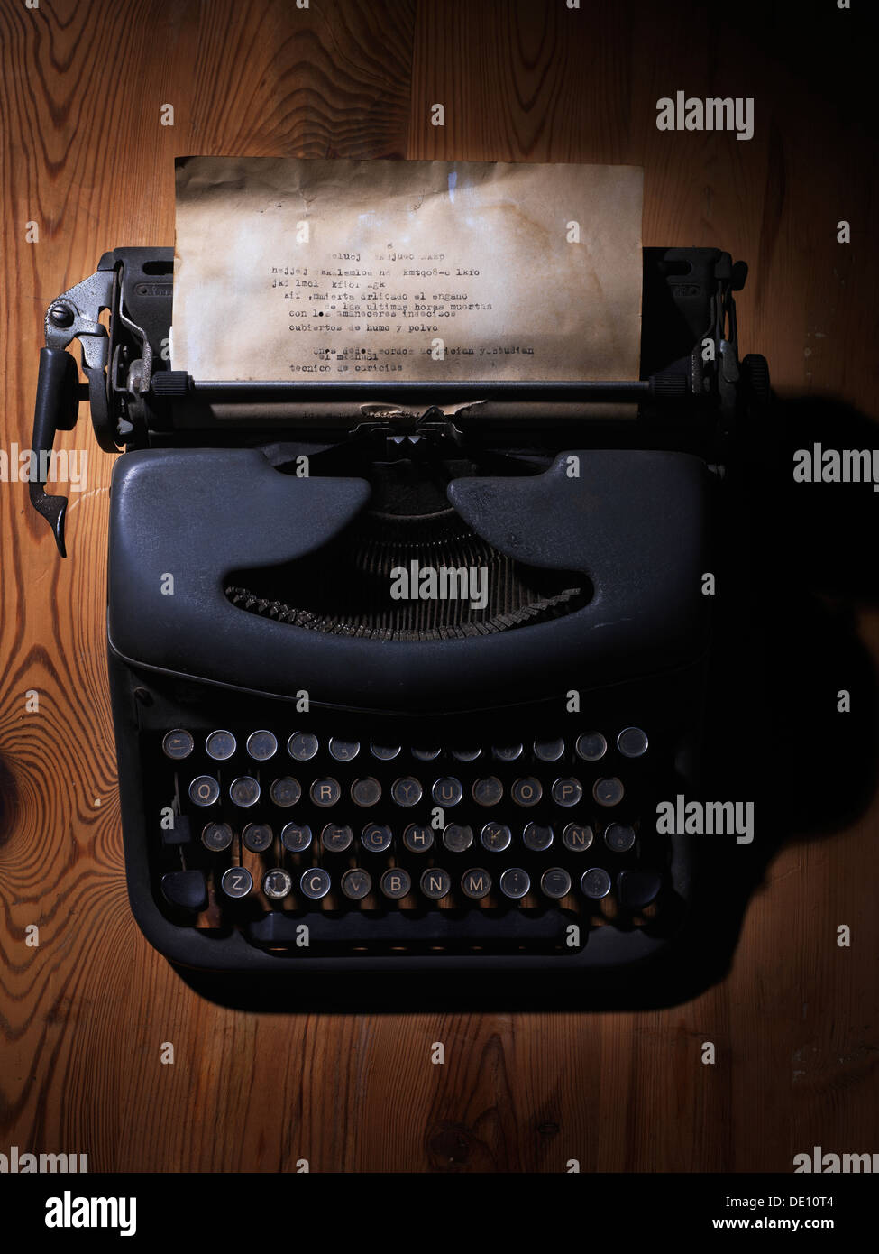 alte Schreibmaschine im detail Stockfoto