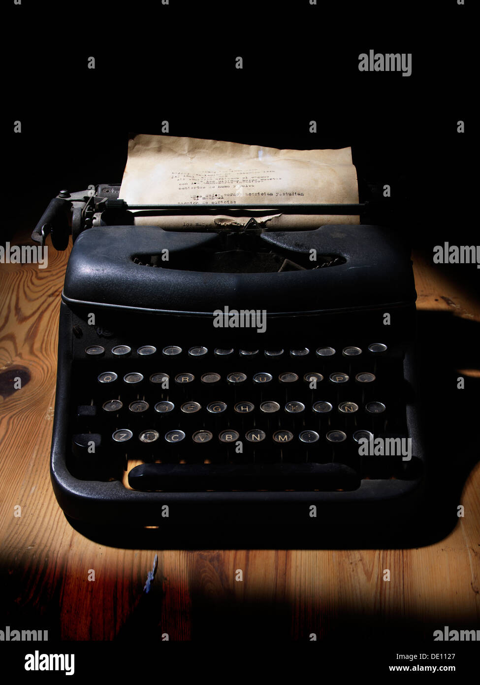 alte Schreibmaschine im detail Stockfoto