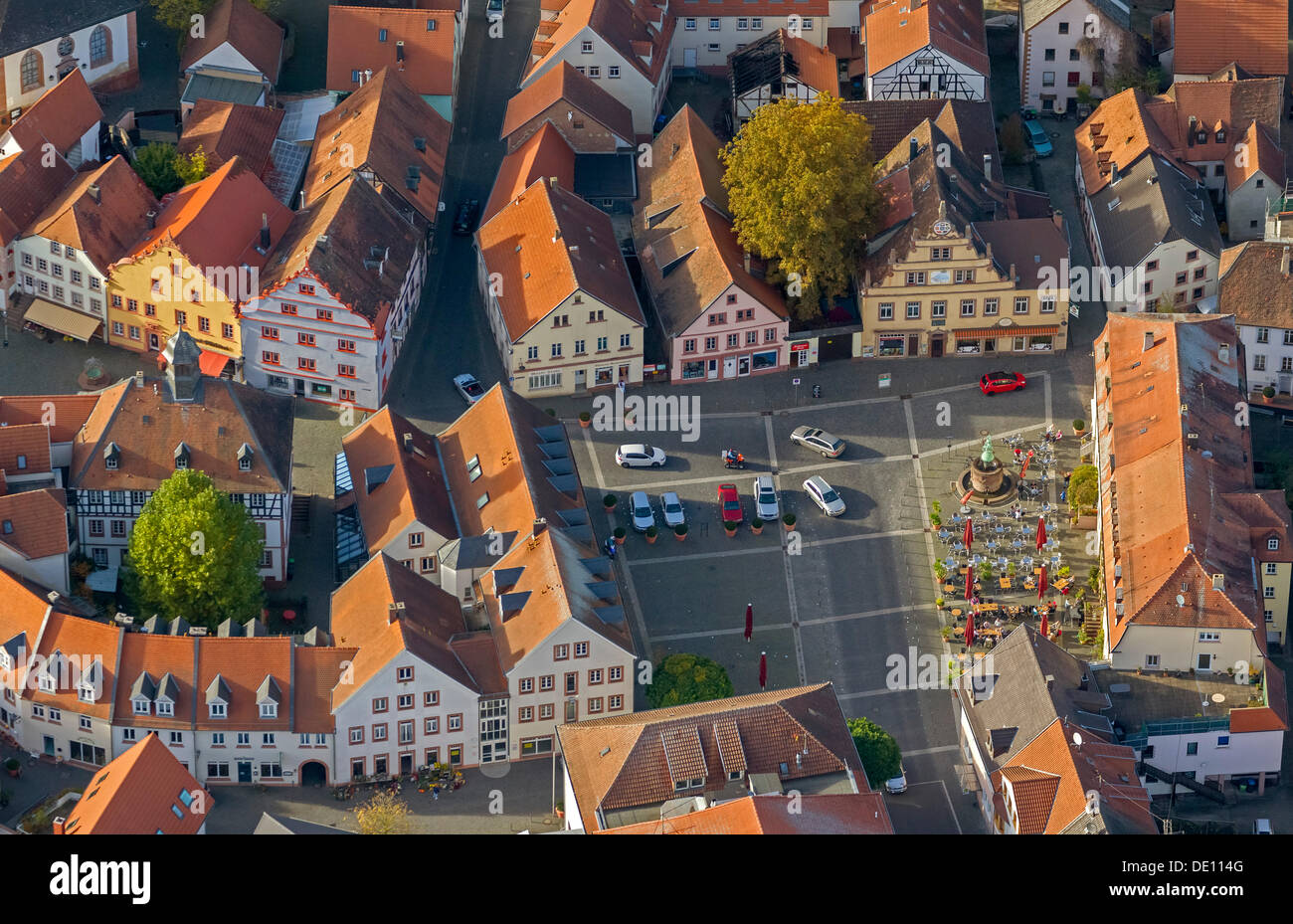 Luftaufnahme, Altstadt mit historischen Häusern Stockfoto
