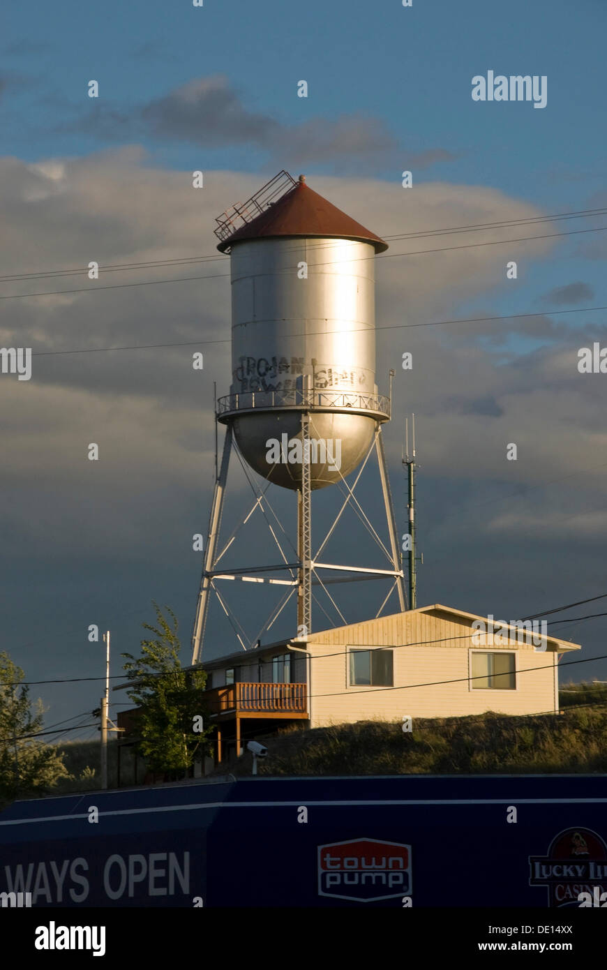 Wasserturm in Whitehall, Montana, USA Stockfoto
