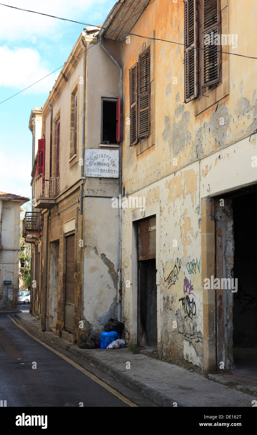 Zypern, Nikosia, Lefkosia, Straßen, Gassen in der Altstadt Stockfoto