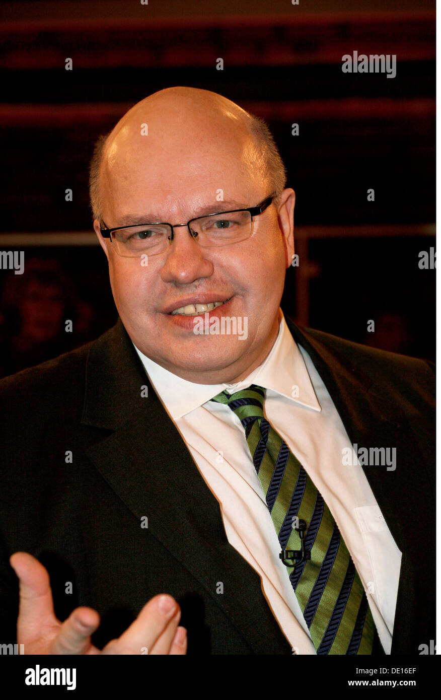 Altmaier, Peter, * 18.6.1958, deutscher Politiker (christlich Demokratische Union), seit 2012 Bundesumweltminister, Porträt, Gast im Telefax 'Markus Lanz', Hamburg, Deutschland, 26.3.2013, Stockfoto