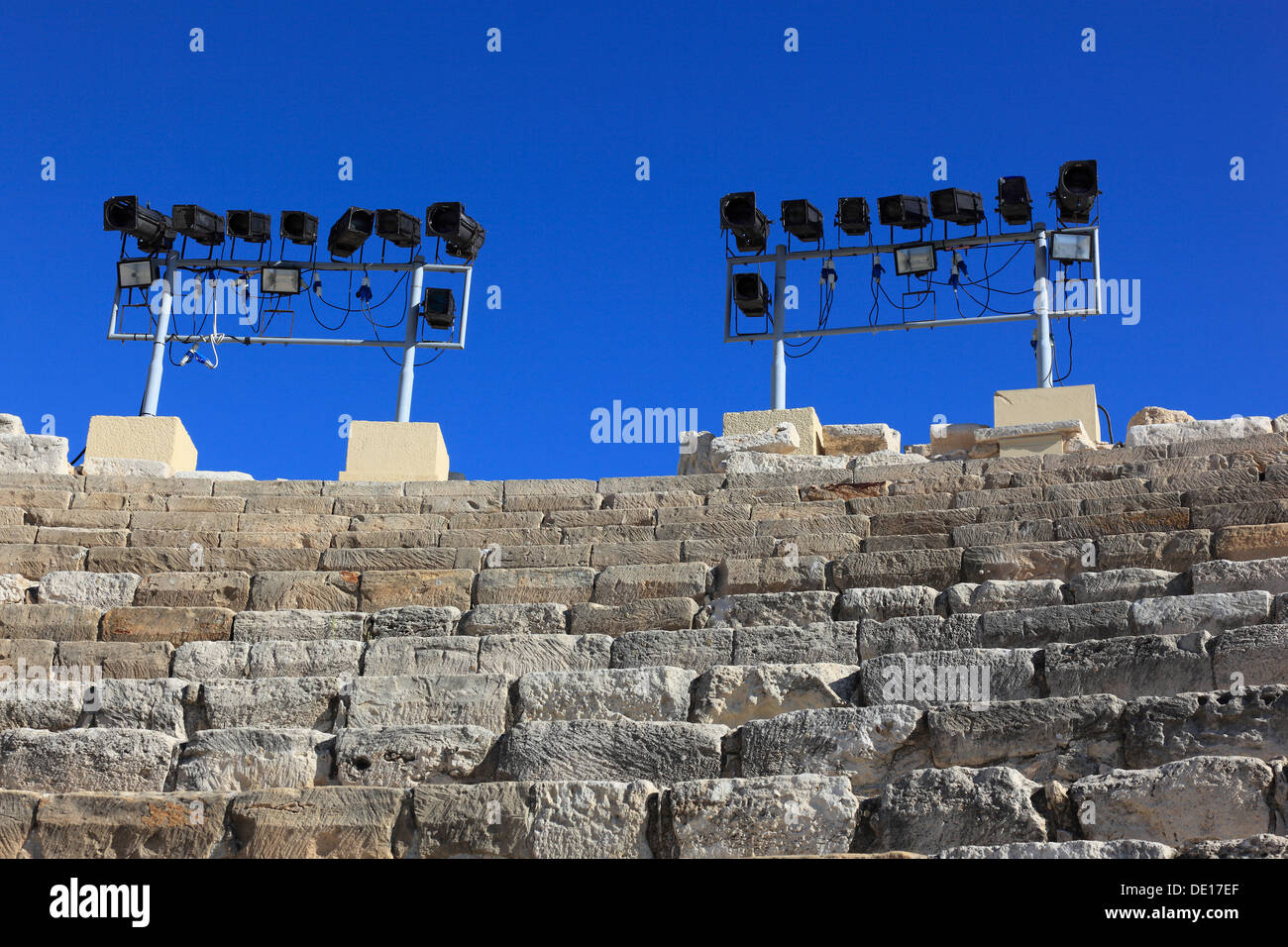 Zypern, Kourion, assyrischen Ku-ri-i, antike griechische, lateinische, Curium, historischen, antiken Ausgrabungsstätte, Ruinen, Römisches theater Stockfoto