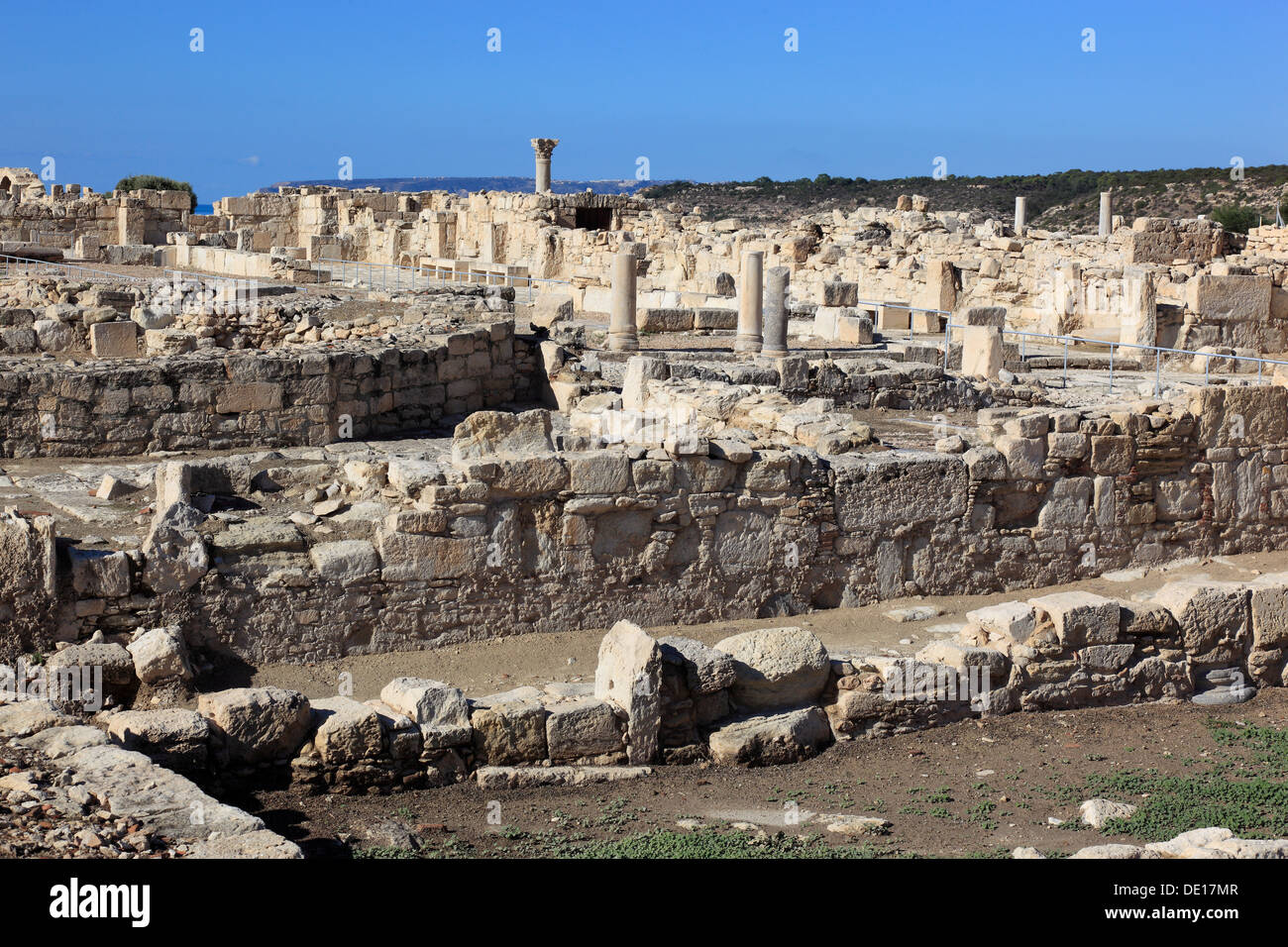 Zypern, Kourion, assyrische Ku-ri-i, Altgriechisch, Latein, Curium, historischen, antiken Ausgrabungsstätte, Ruinen, Stockfoto