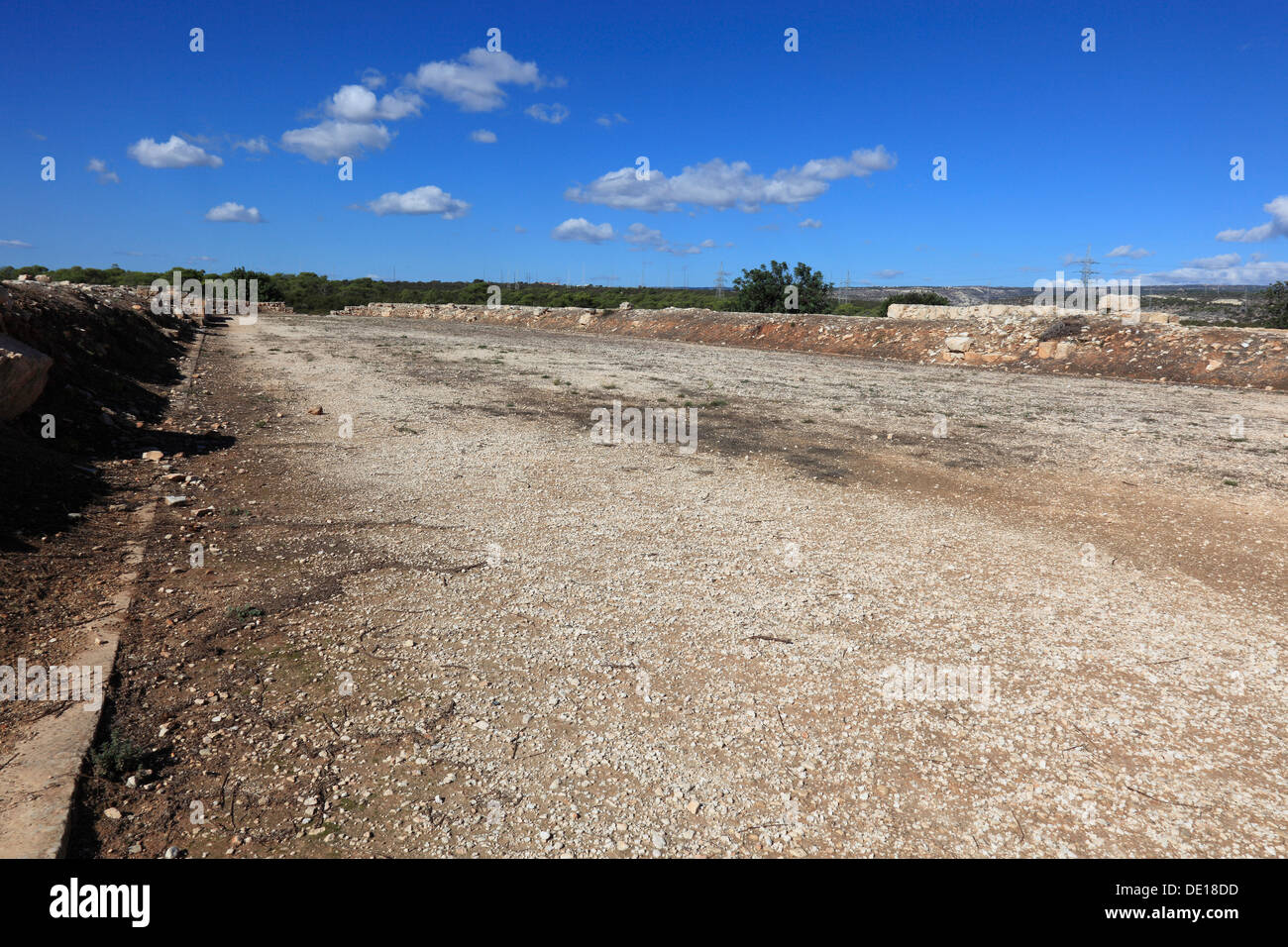 Zypern, Kourion, assyrische Ku-ri-i, antiken griechischen, lateinischen, Curium, historischen, alten Website, Straße, das alte Stadion Stockfoto