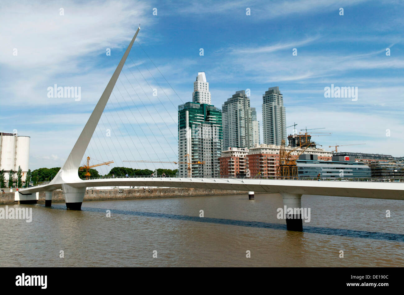 Puerto Madero, Puente De La Mujer, Buenos Aires, Argentinien, Südamerika Stockfoto