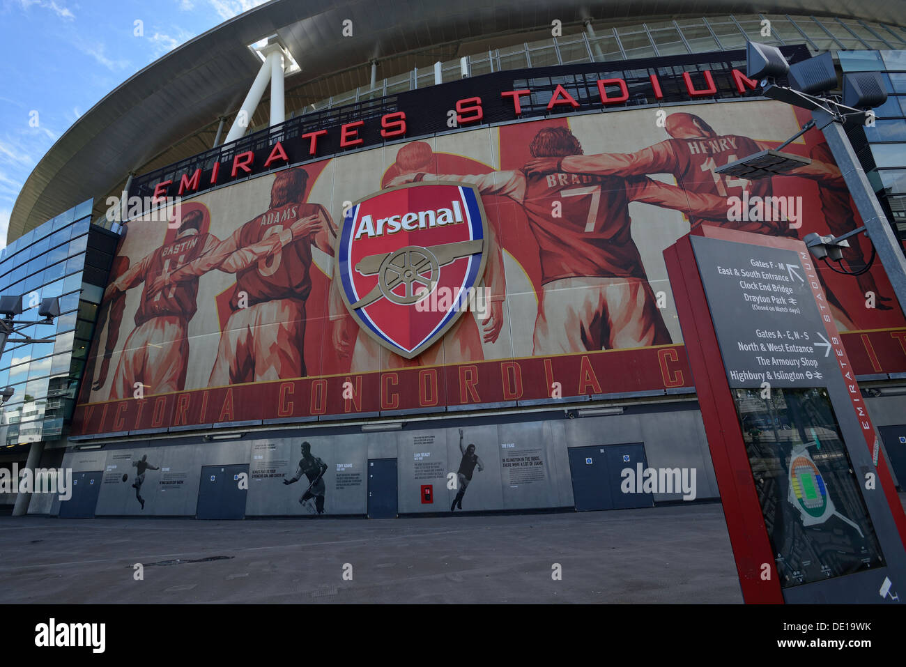 Emirates-Stadion bei Arsenal Stockfoto