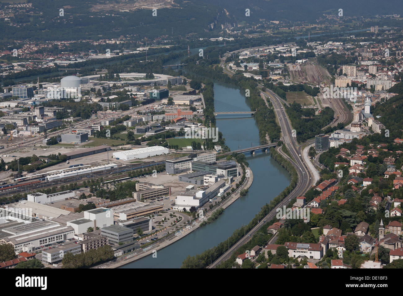 Grenoble Seilbahn Rhone-Alpen-Frankreich Stockfoto