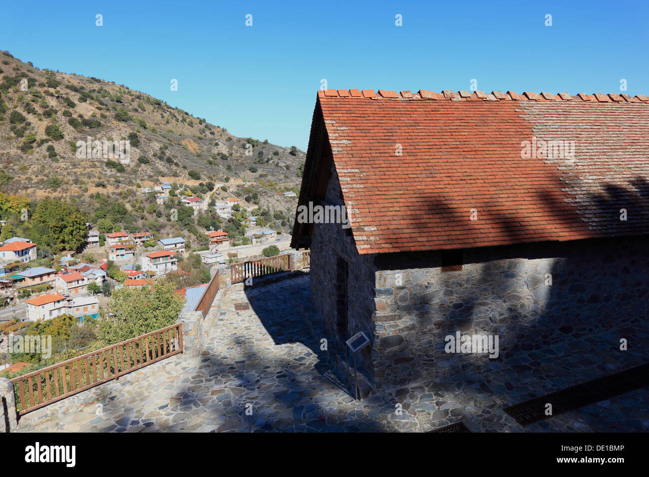 Zypern, Moutoulla, Panagia Tou Moutoulla, älteste Scheune Dach Kirche, UNESCO-Weltkulturerbe, gebaut im Jahre 1280 Stockfoto