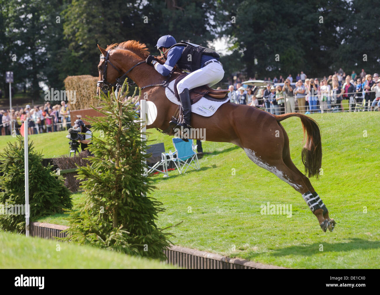 Jonathan Paget und üppigen CLIFTON - Cross Country-Phase, Land Rover Burghley Horse Trials, 1. September 2013. Stockfoto