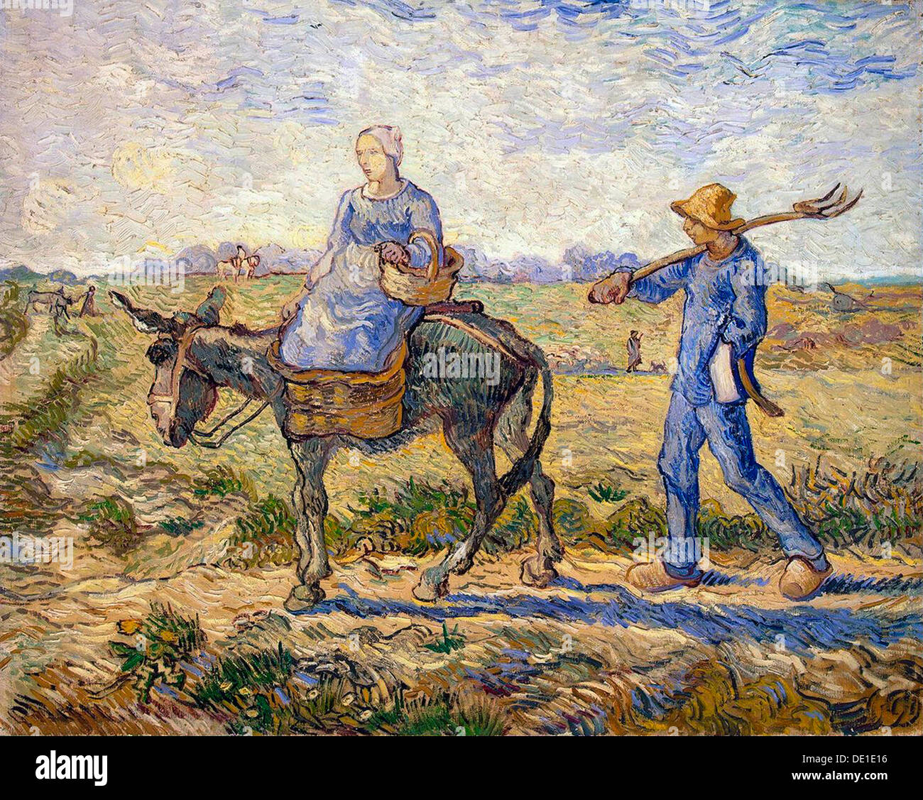 "Morgen: ausgehen zu arbeiten", 1890.  Künstler: Vincent Van Gogh Stockfoto