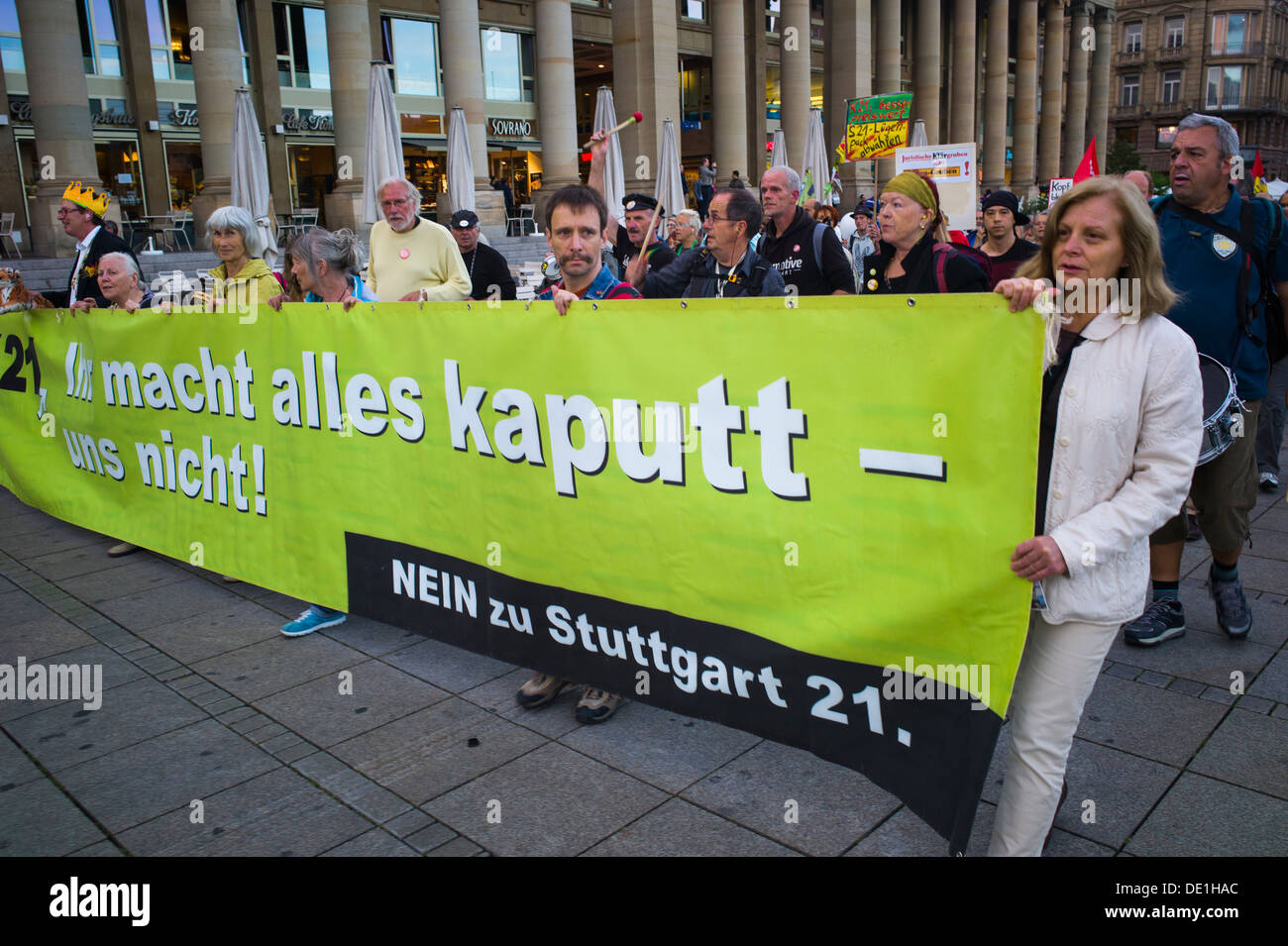 Montagsdemo gegen Stuttgart 21 Projekt Stuttgart Deutschland Stockfoto