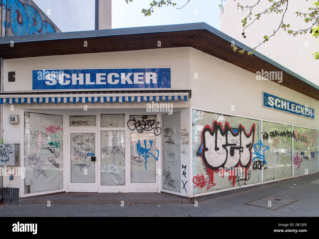 Berlin, Deutschland, geschlossen Schlecker Store am Nettelbeckplatz Stockfoto