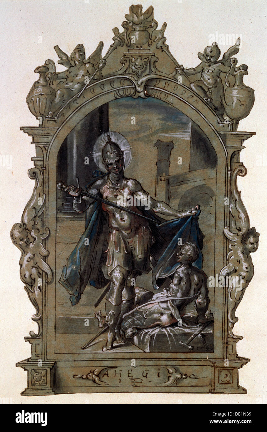 "Saint-Martin und ein Bettler", 1596.  Künstler: Bartholomeus Spranger Stockfoto