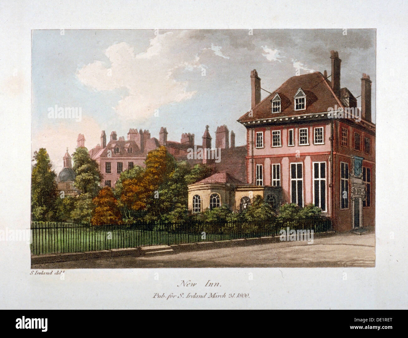 Ansicht des New Inn, Wych Street, Westminster, London, 1800. Künstler: Anon Stockfoto