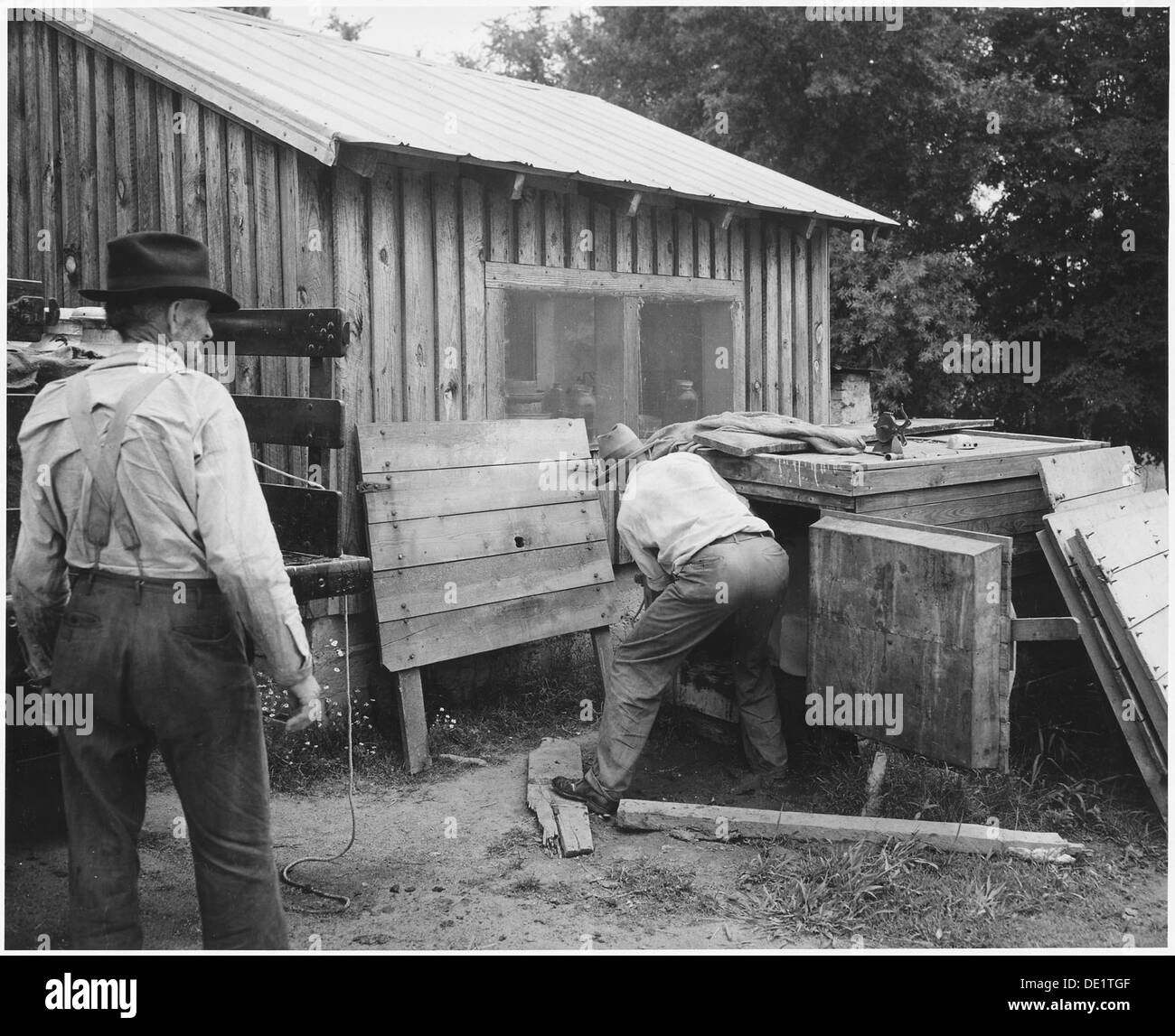 Harmonie-Community, Putnam County, Georgia. Alle Hüttenwirte gehören an die örtliche Genossenschaft in Eatonton... 521312 Stockfoto