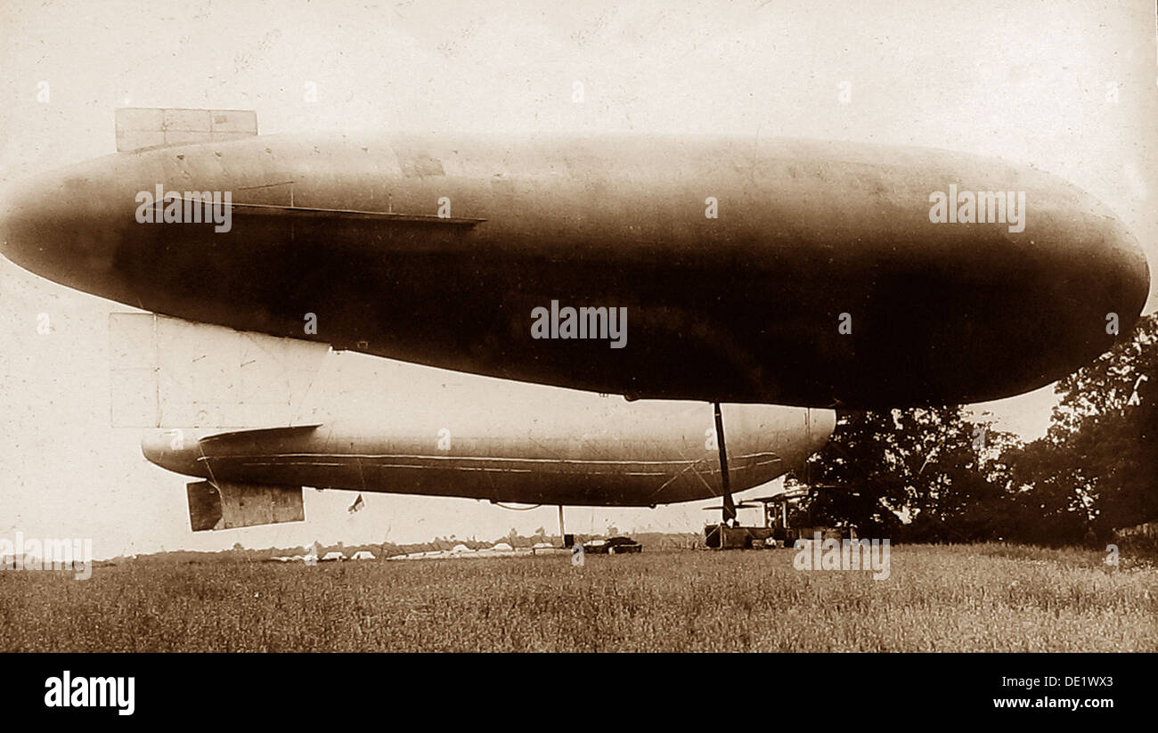 Delta und Gamma Luftschiffe Royal Aircraft Company Anfang 1900 Stockfoto