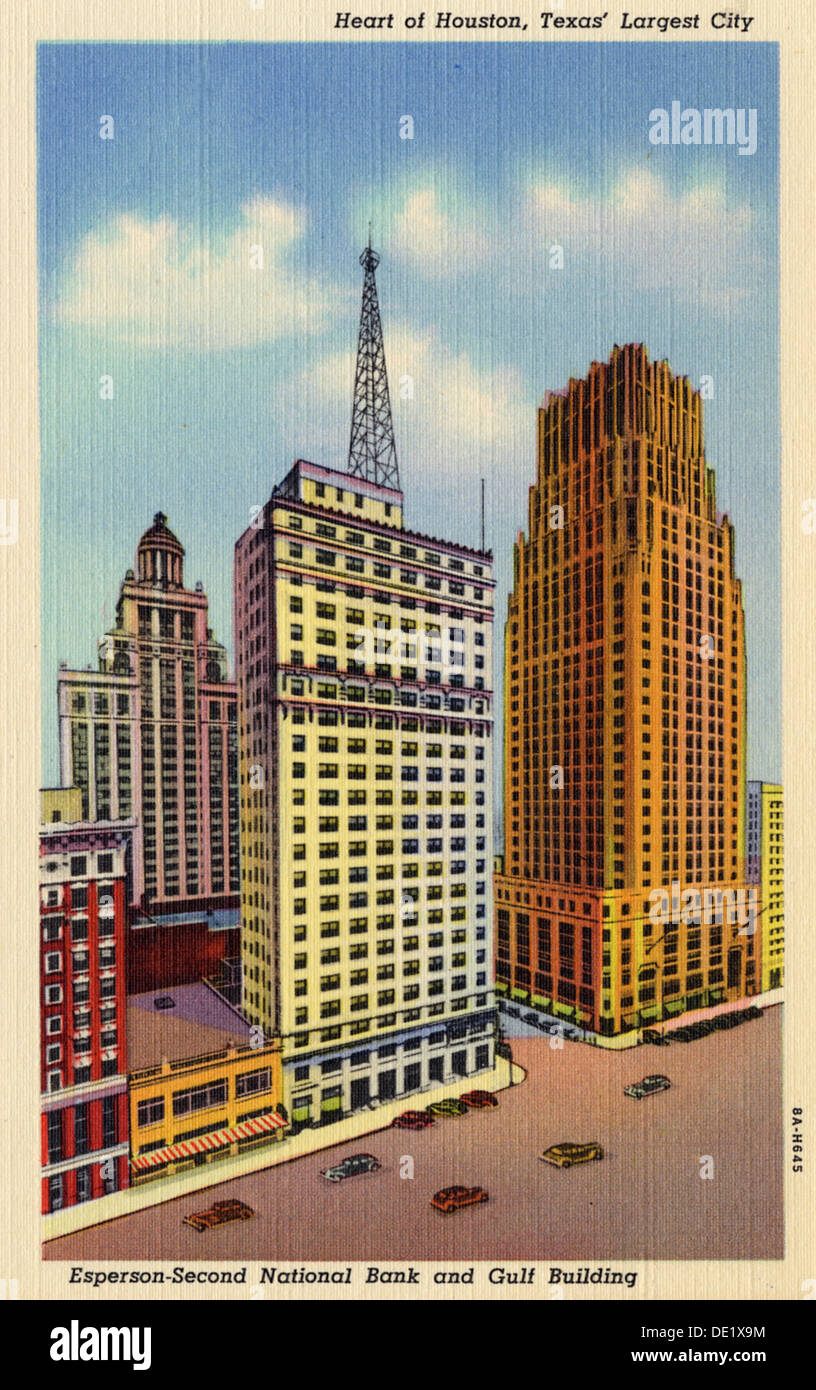 "Herz von Houston, Texas, "größte Stadt", USA, 1938. Artist: Unbekannt Stockfoto