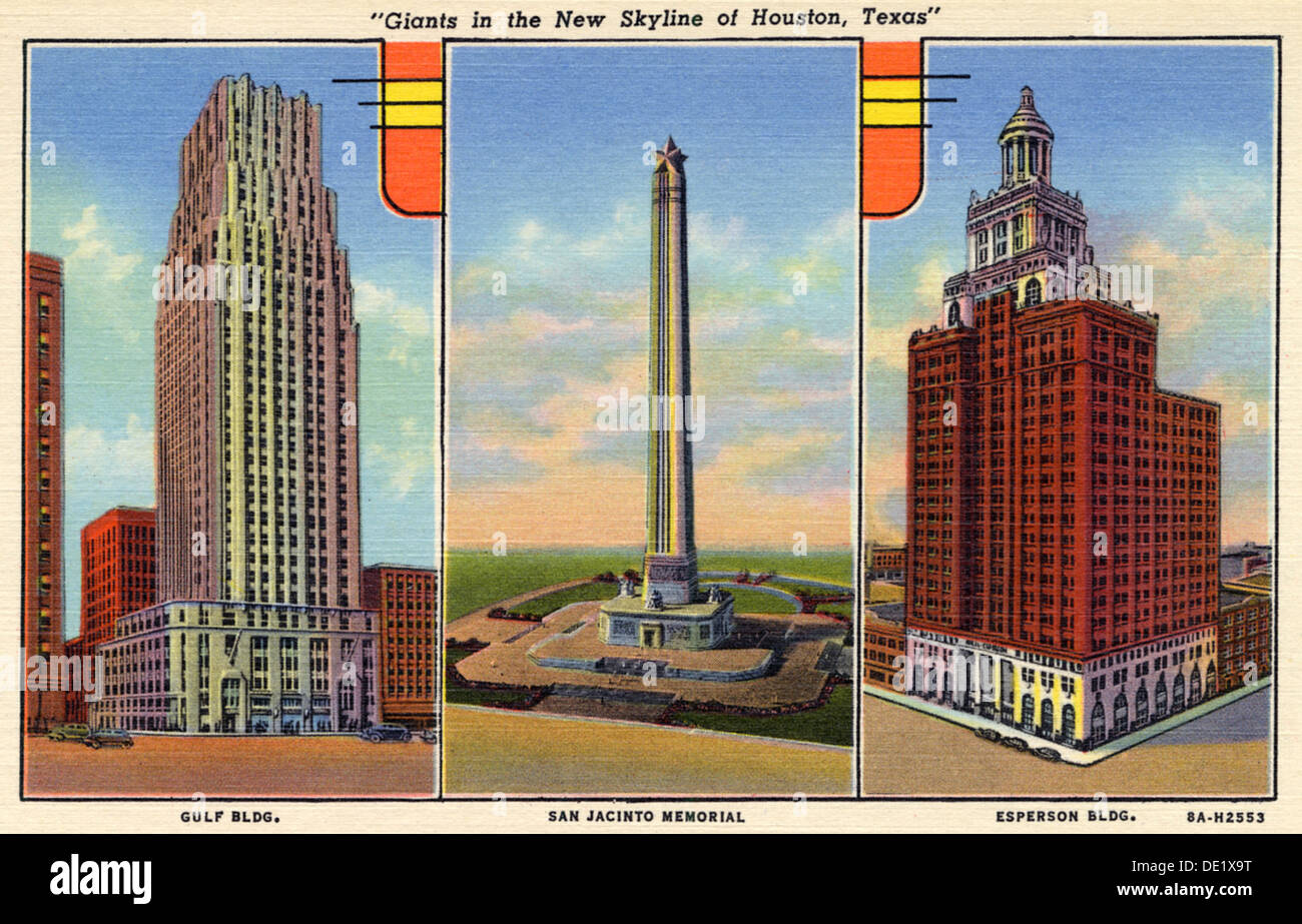 "Riesen in die neue Skyline von Houston, Texas, USA, 1938. Artist: Unbekannt Stockfoto
