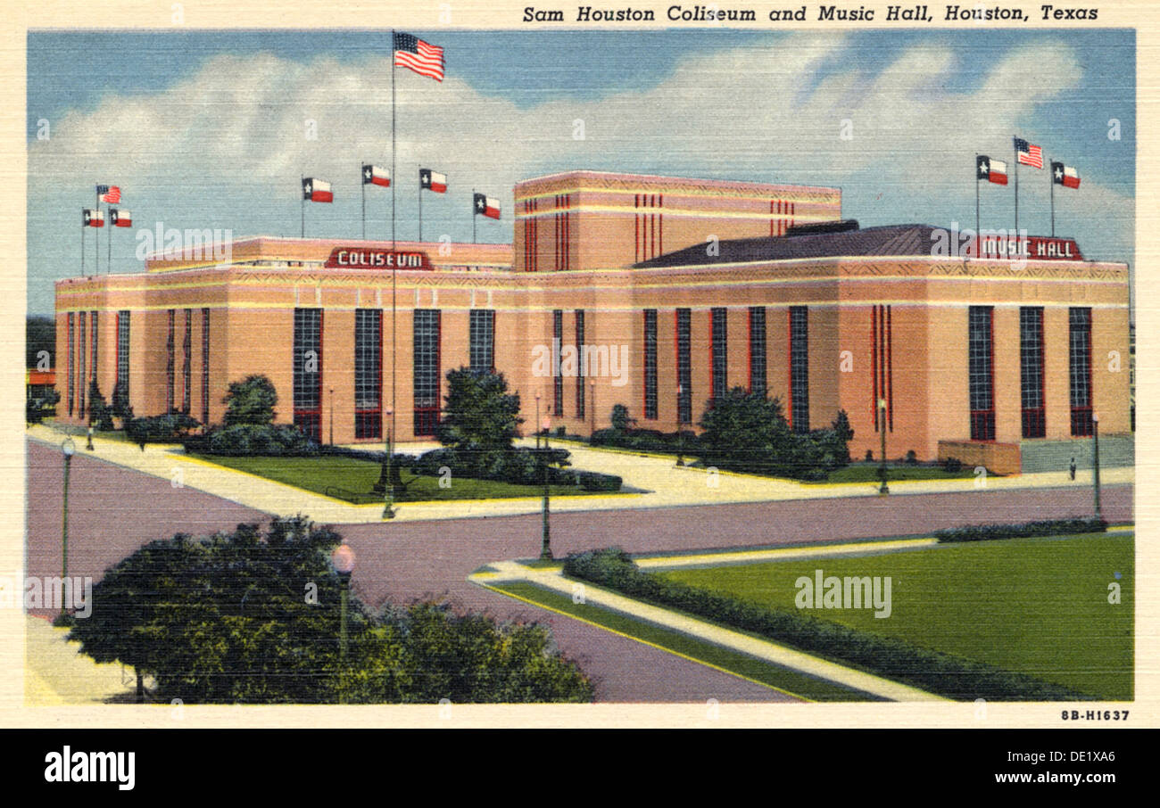 Sam Houston Coliseum und Music Hall, Houston, Texas, USA, 1948. Artist: Unbekannt Stockfoto