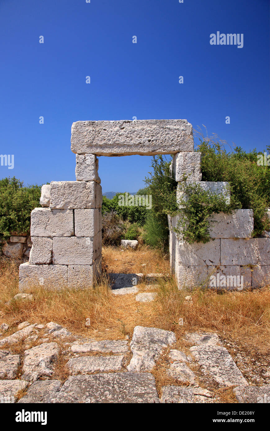 Eines der Tore der Altstadt, ganz in der Nähe moderner Pythagoreion Samos Insel, Aegean Sea, Griechenland Stockfoto