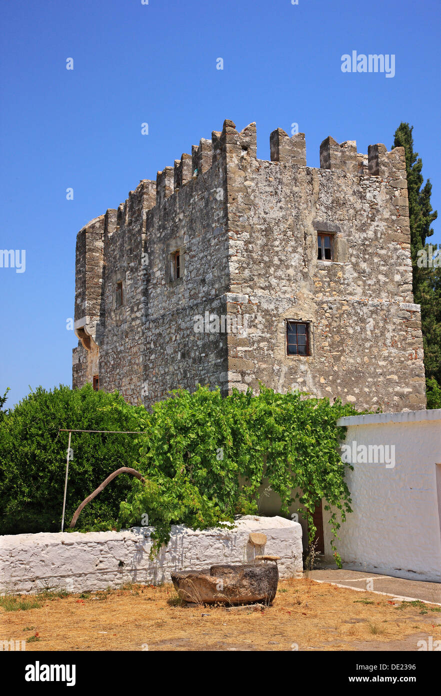 Sarakinis Turm, in der Nähe von Heraion Dorf, Gemeinde Pythagoreion Samos Insel, Ägäis, Griechenland. Stockfoto