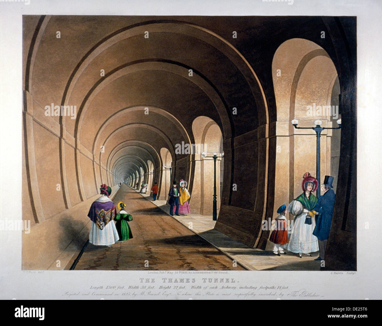 Thames Tunnel, London, 1835. Künstler: John Harris Stockfoto