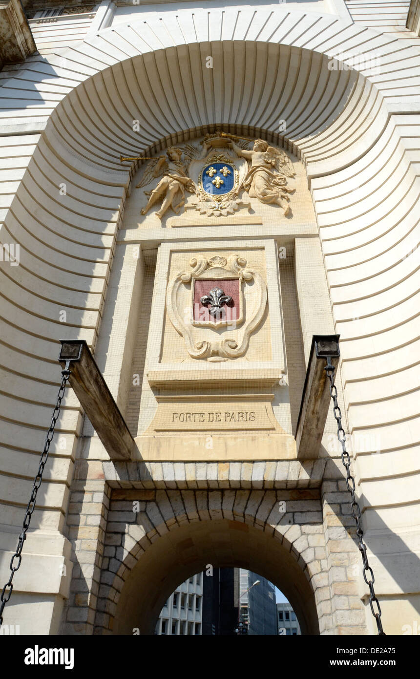 Porte de Paris, Lille, Frankreich. Eines der 3 vorhandenen Stadttore. Stockfoto