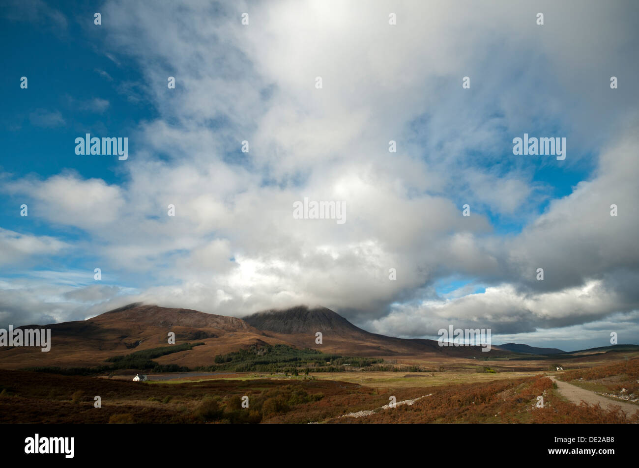 Beinn Na Caillich aus Marmor Trail, Strath Suardal, in der Nähe von Broadford, Isle Of Skye, Schottland, UK Stockfoto