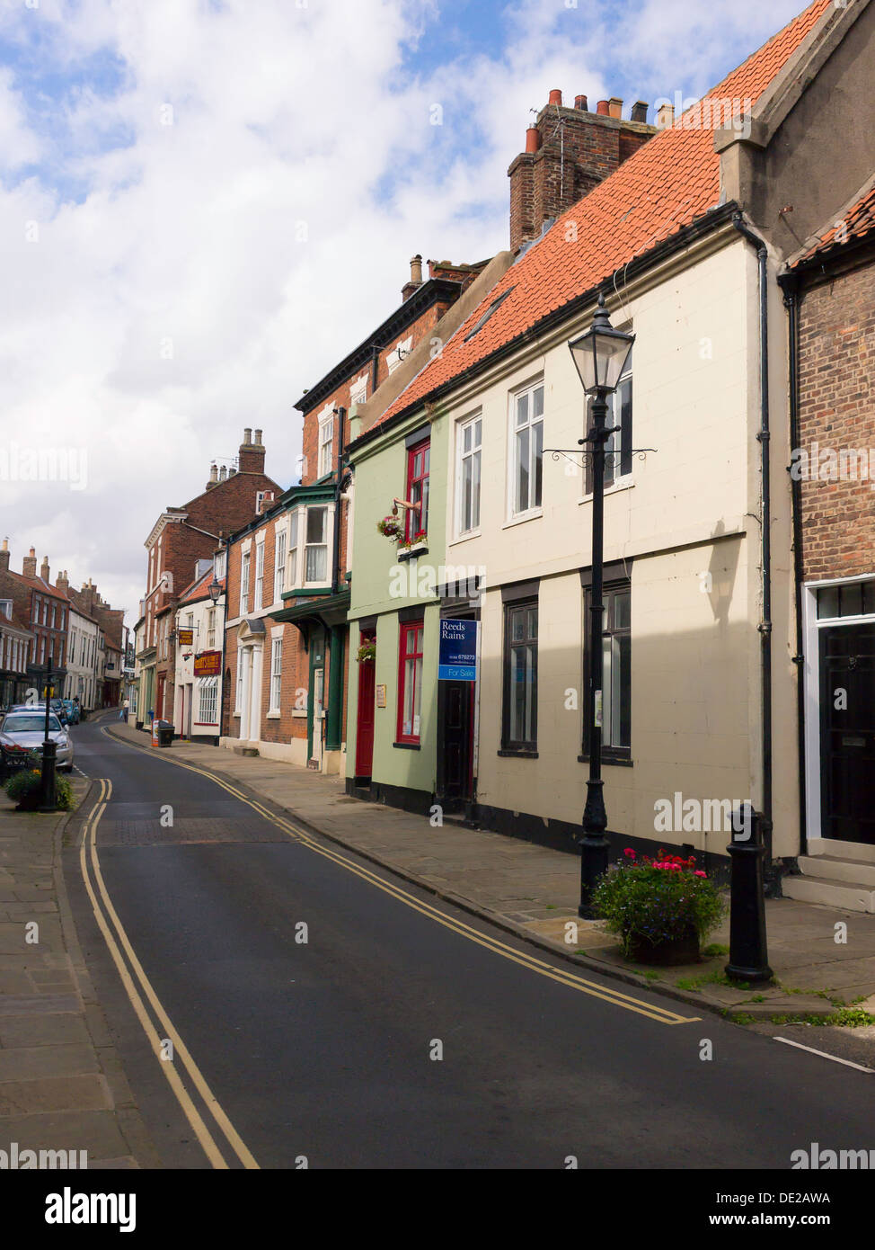 Hauptstraße in der Altstadt von Bridlington East Yorkshire England Stockfoto