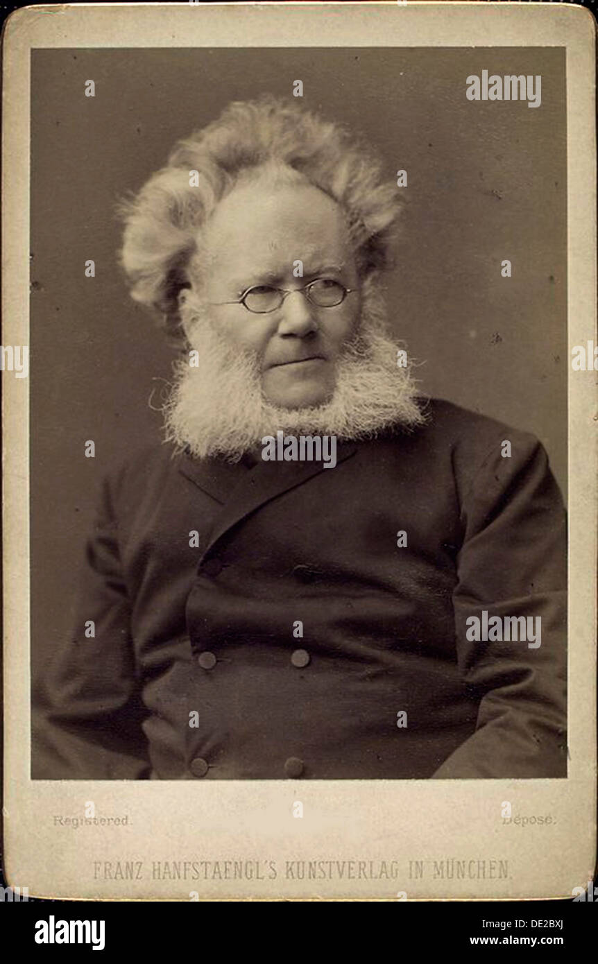 Henrik Ibsen, norwegischer Dramatiker und Dichter, der späten 19. und frühen 20. Jahrhundert.  Künstler: Franz Hanfstaengl Stockfoto