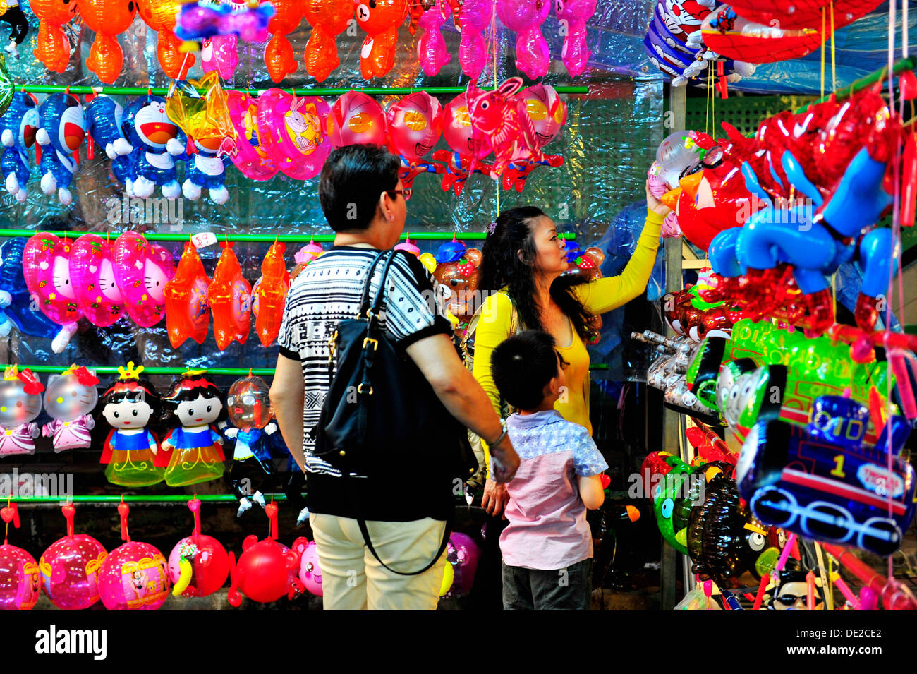 Chinatown Lantern Festival feiern in Singapur Stockfoto