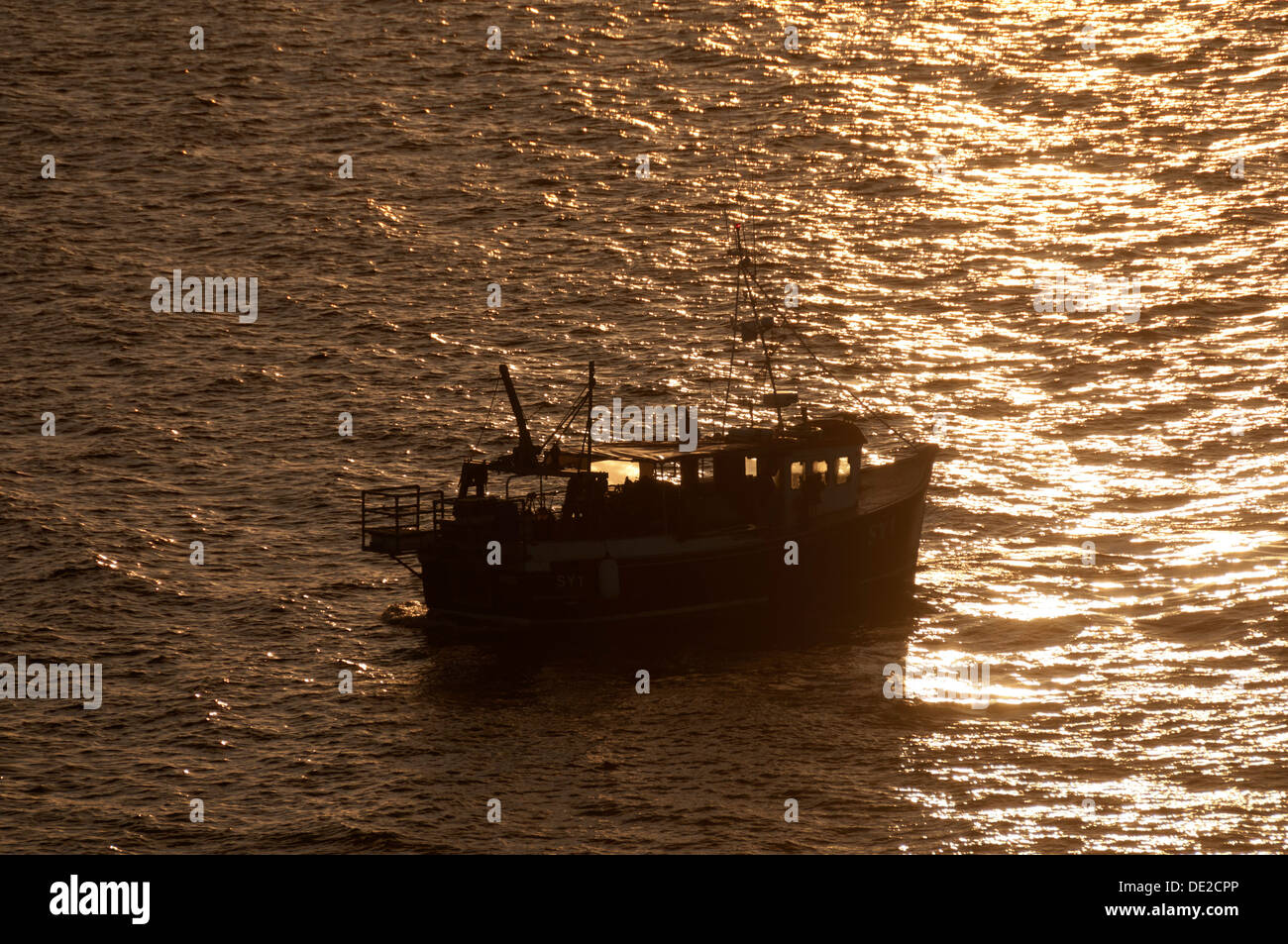 Angelboot/Fischerboot in der Nähe von Elgol, Isle Of Skye, Schottland, UK Stockfoto