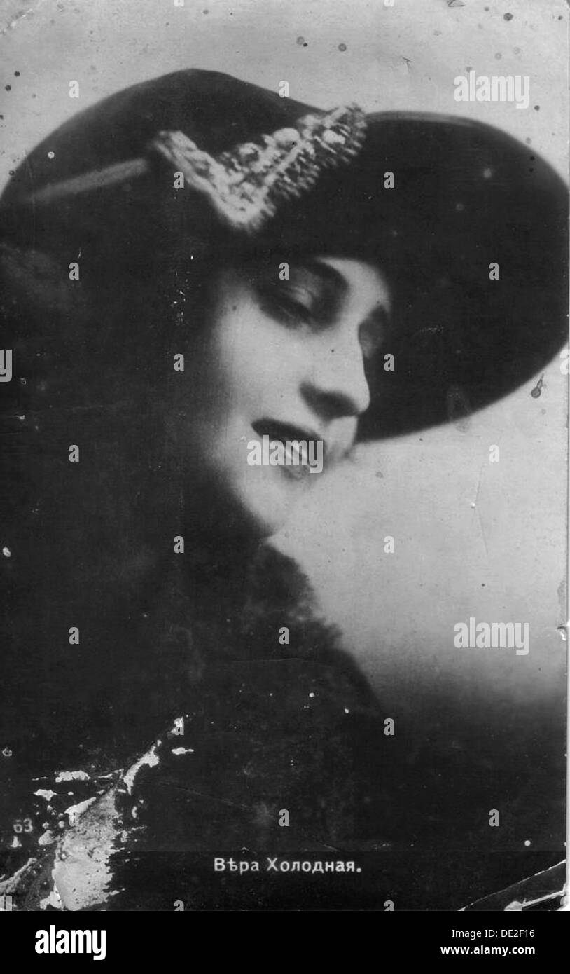 Vera Kholodnaya, Russische Stummfilm Schauspielerin, 1910. Artist: Unbekannt Stockfoto