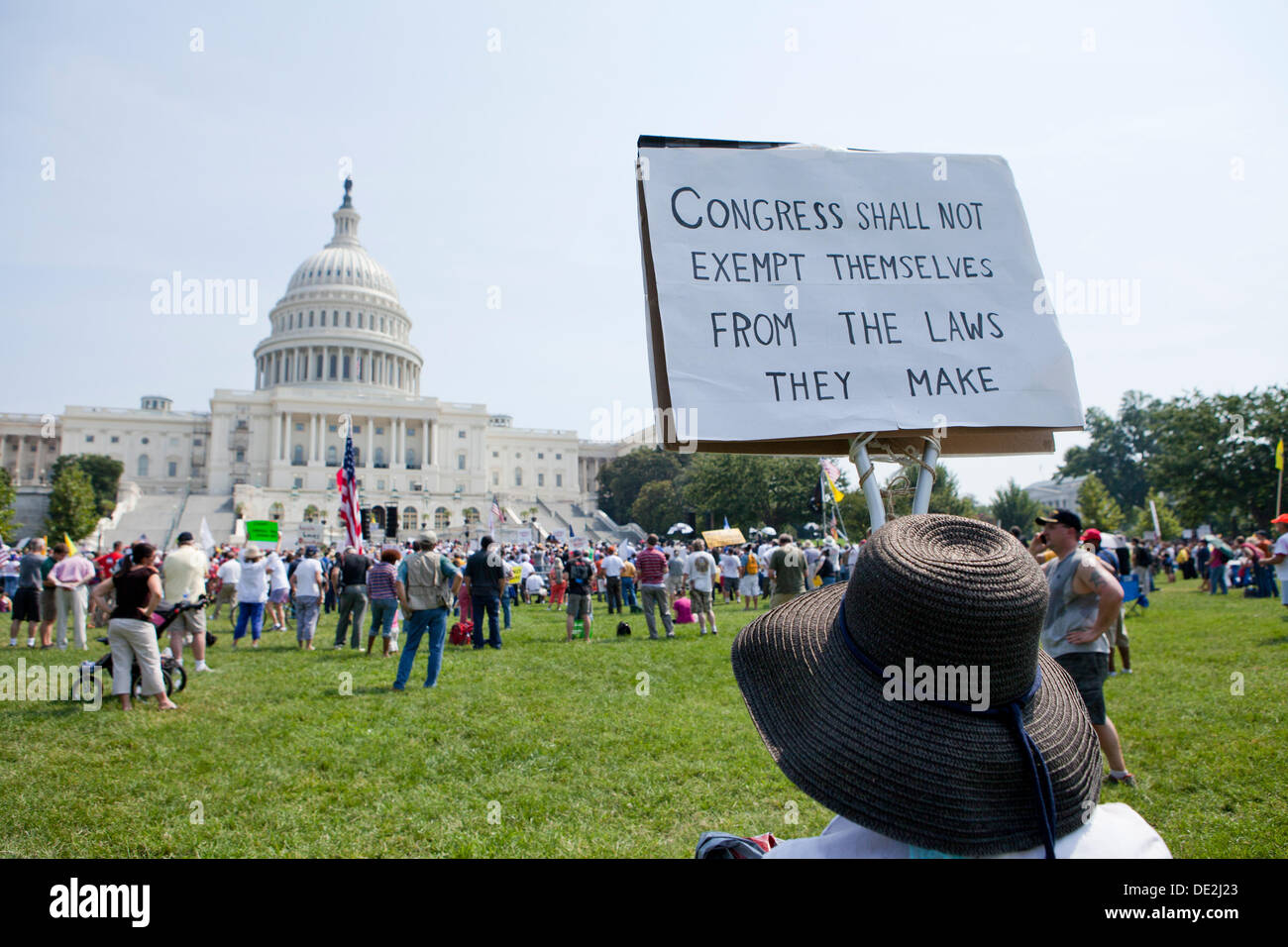 Tea-Party-Aktivisten sammeln auf dem Capitol Hill zum protest gegen ObamaCare - Washington, DC USA Stockfoto